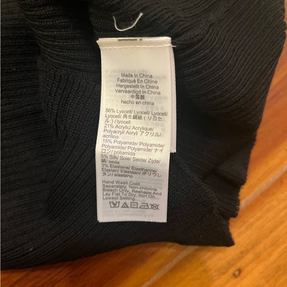 JCrew Lace-Trim Ribbed Y2K Tank Top Bottom Ruffles Black‎ Classic size M - Picture 16 of 16